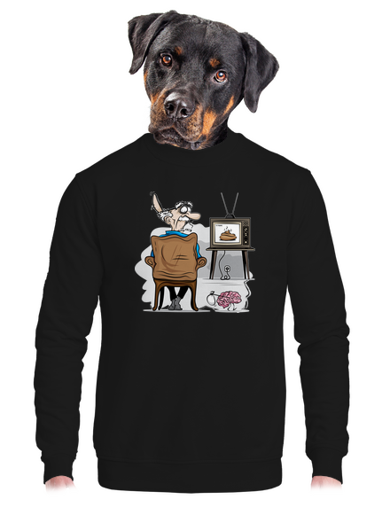 TV News unisex mikina bez kapucne Black