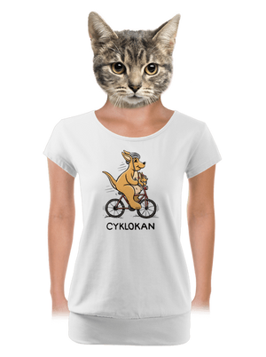 Cyklokan dámske tričko s lemom White