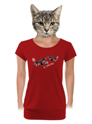 Batminton dámske tričko s lemom Red Mal