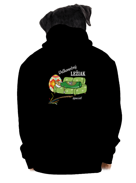 Veľkonočný ležiak pánska mikina na zips Black