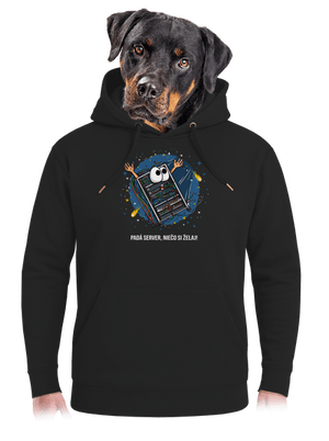 Padá server unisex mikina premium Dark Black