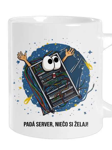 Padá server veľký hrnček White