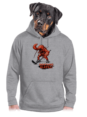 Dostanú klepec pánska mikina klokanka Light Melange