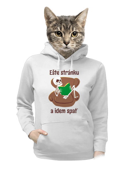 Ešte stránku dámska mikina klokanka White