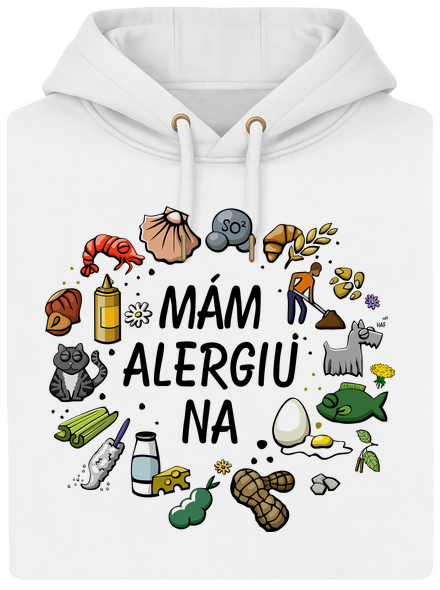 Mám alergiu na... + fix unisex mikina premium Snowwhite