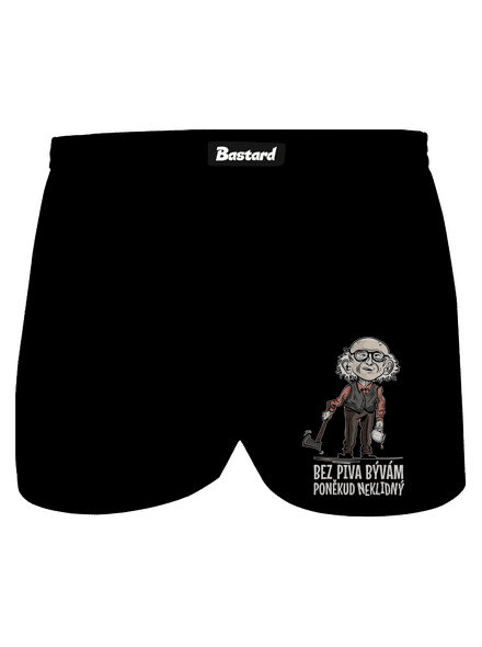 Neklidný bez piva pánske trenky Black