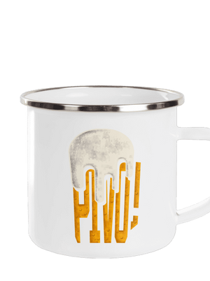 Nápis Pivo plecháčik White