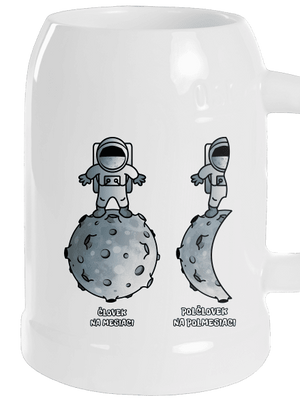 Polčlovek na polmesiaci polliter White