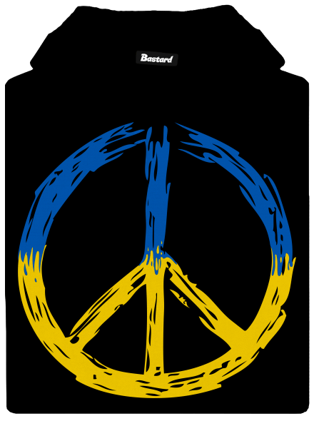 Ukrajina - Peace pánska mikina klokanka Black