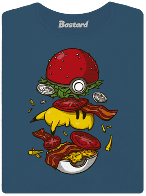 Pokémon burger dámske tričko prémium Petrol Blue