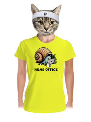 Slimákov home office dámske športové tričko Neon Yellow