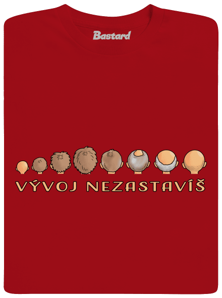 Vývoj nezastavíš pánske dlhý rukáv Red