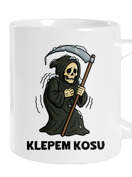 Klepem kosu veľký hrnček White
