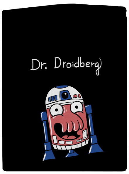 Dr. Droidberg pánska mikina na zips Black
