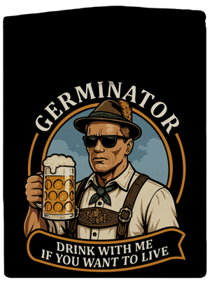 Germinator pánska mikina na zips Black