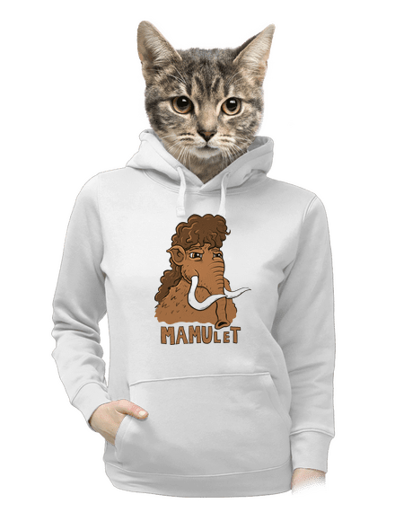 Mamulet dámska mikina klokanka White