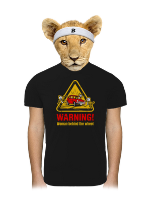 Žena za volantom detské športové tričko Black