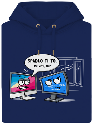 Mac vs. Windows unisex mikina premium Navy