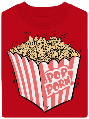 Popporn unisex mikina bez kapucne Red