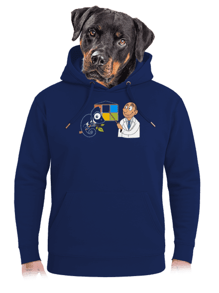 Chameleón u lekára unisex mikina premium Navy