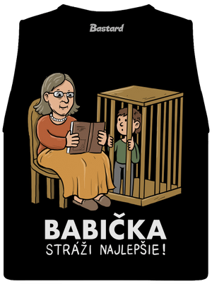 Babička stráži najlepšie dámske tielko voľné Black