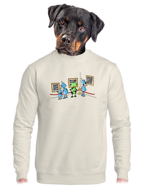 unisex mikina bez kapucne