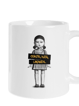 Cukor, káva, limonáda klasický hrnček White
