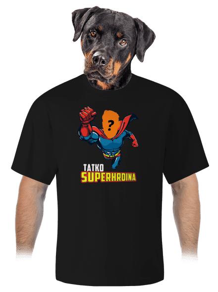 Tatko superhrdina unisex tričko oversized Black