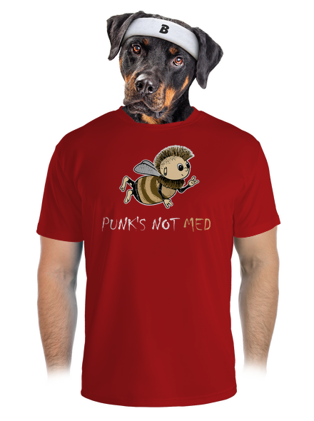 Punks Not Med pánske športové tričko Red Mal