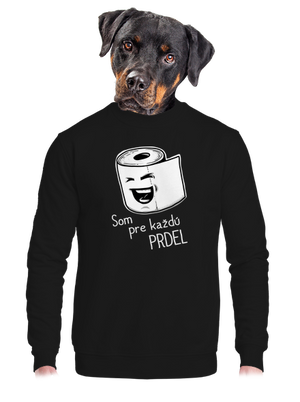 Prdel unisex mikina bez kapucne Black