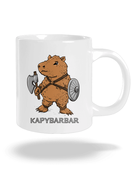 Kapybarbar veľký hrnček White