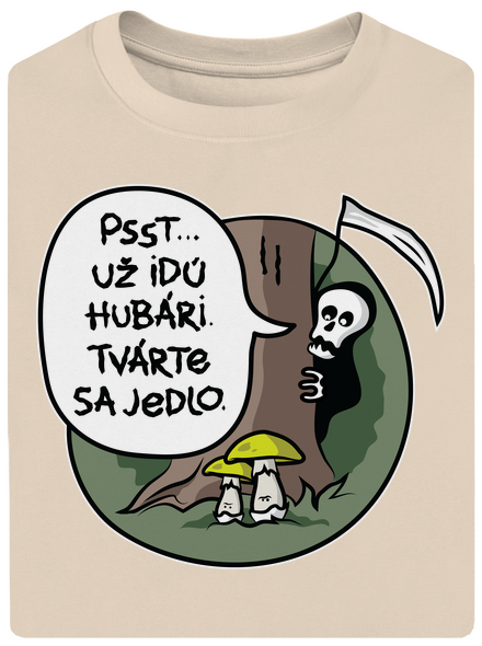 Muchotrávky zelené unisex tričko oversized Almond
