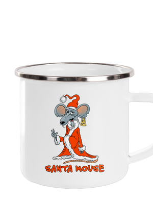 Santa mouse plecháčik White