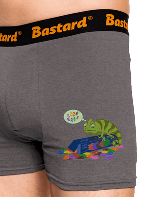 Zmätený chameleón boxerky Gray Melange