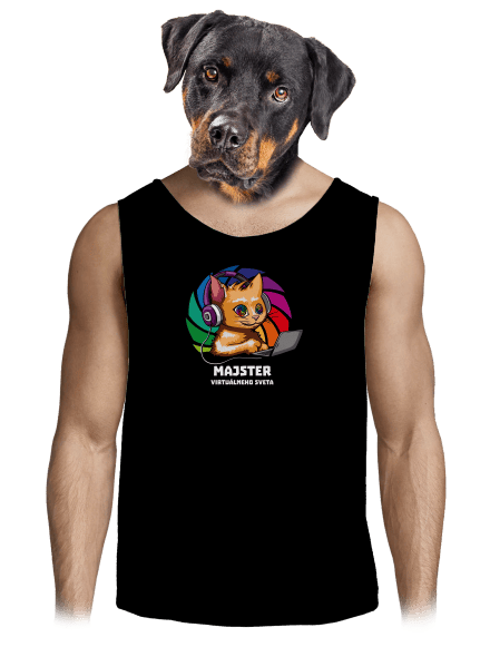 Majster virtuálneho sveta pánske tielko Black