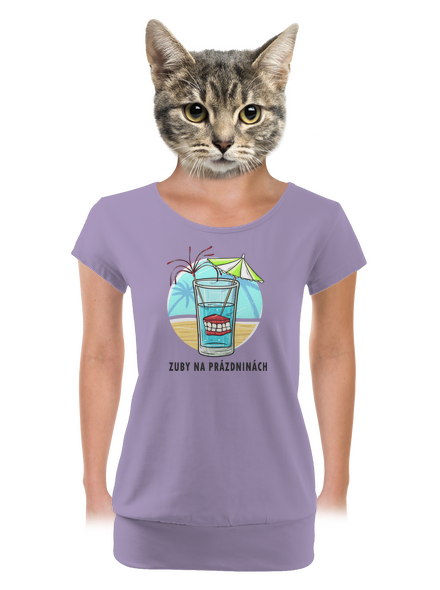Zuby na prázdninách dámske tričko s lemom Lavender