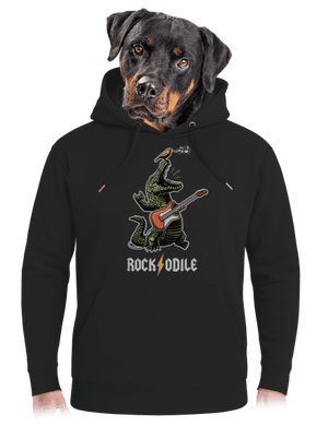 Rockodile unisex mikina premium Dark Black