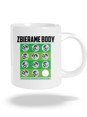 Zbierame body - futbal veľký hrnček White