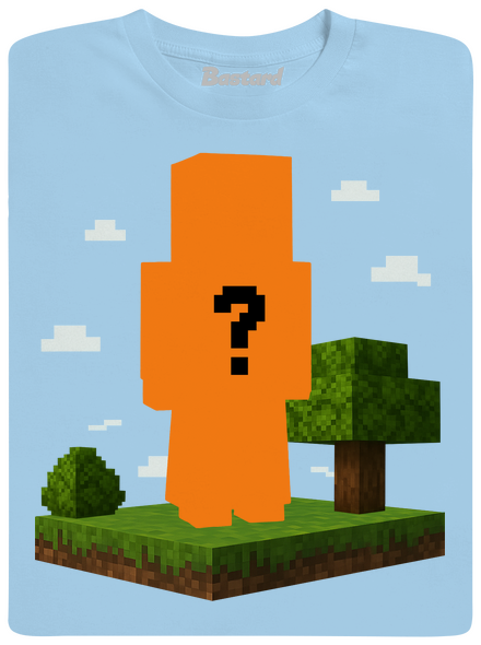 Minecraft z vlastnej fotky pánske tričko Sky Blue