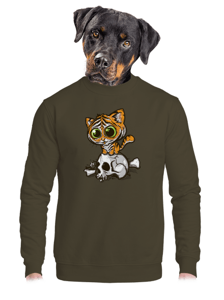 Tigrík unisex mikina bez kapucne Urban Khaki