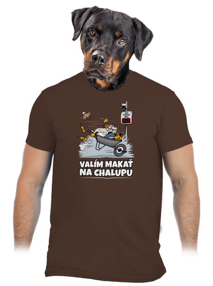 Valím na chalupu pánske tričko Brown
