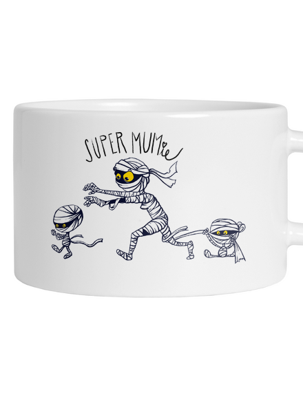 Super mumie hrnček makronka White