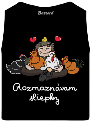 Rozmaznávam sliepky pánske tielko Black