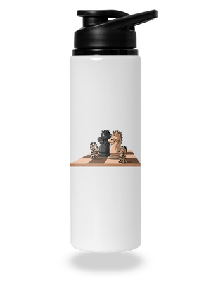 Šachová rodina flaša na vodu White