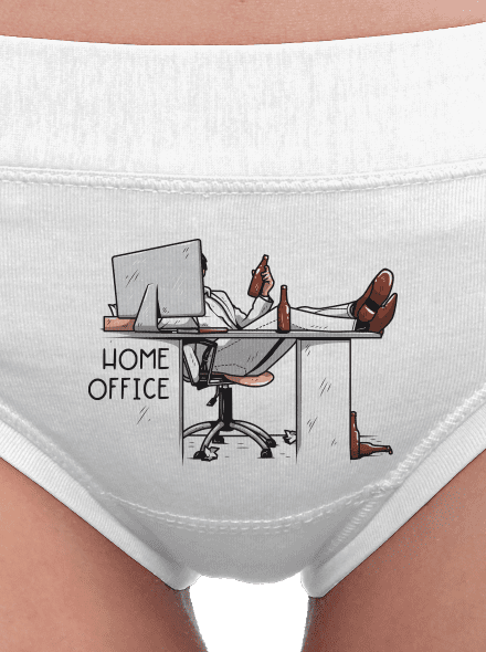 Home Office dámske nohavičky White