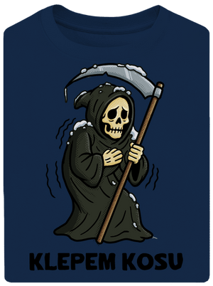 Klepem kosu unisex tričko oversized Midnight Blue