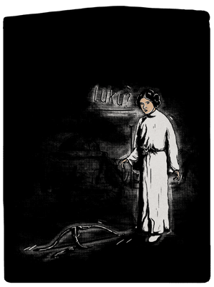 Luke a Leia dámska mikina na zips Black