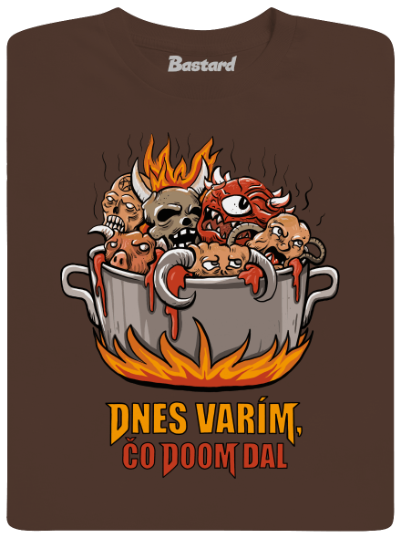 Čo Doom dal pánske tričko Brown