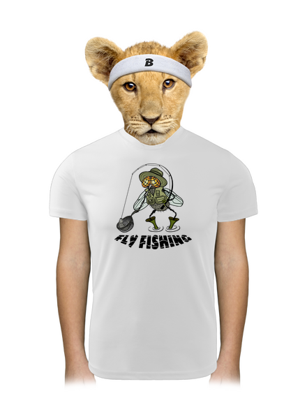Fly fishing detské športové tričko White