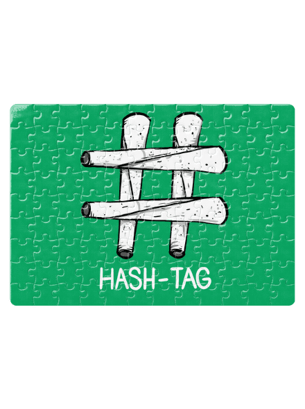 Hash tag puzzle White